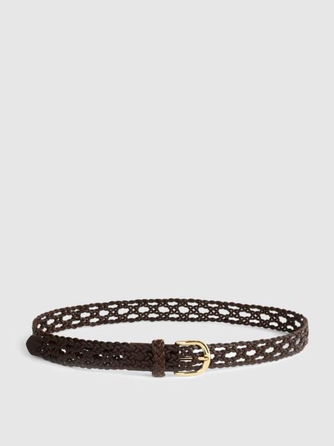 Madewell Open-Weave Wide Belt in Leather