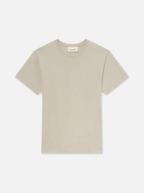 FRAME Logo Tee in Mineral Grey