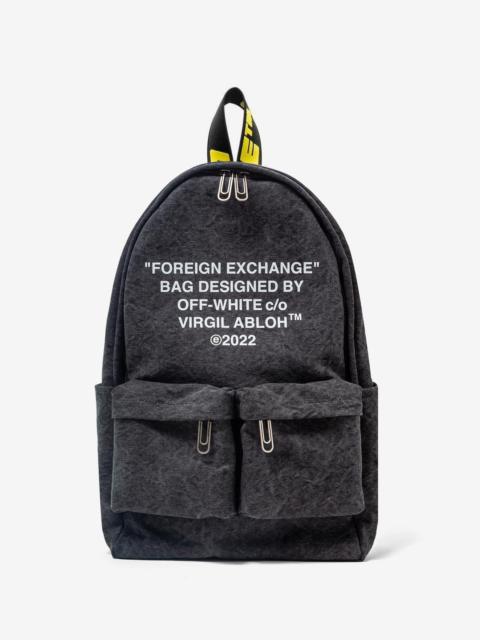 Off-White Grey Slogan Hard Core Backpack