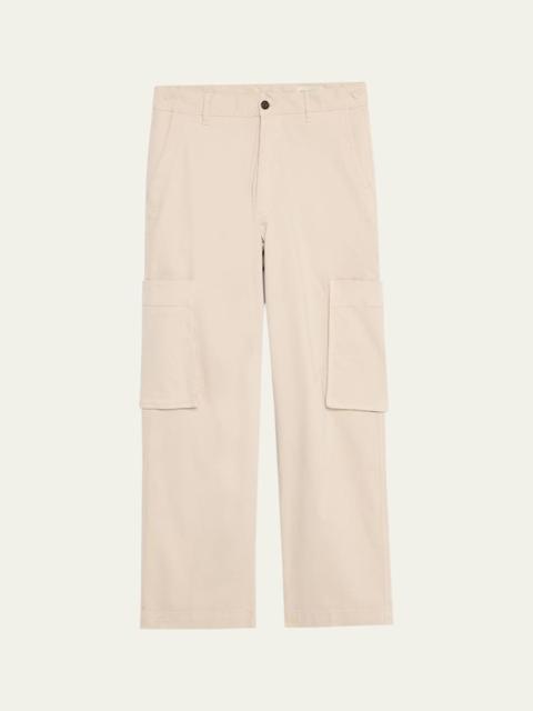 OFFICINE GÉNÉRALE Men's Pale Grey Cotton Naim Cargo Pants