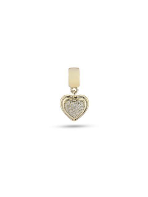 STONE AND STRAND Puffed Pave Heart Charm