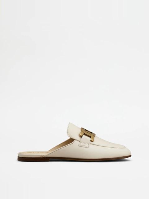 Tod's MULES IN LEATHER - WHITE