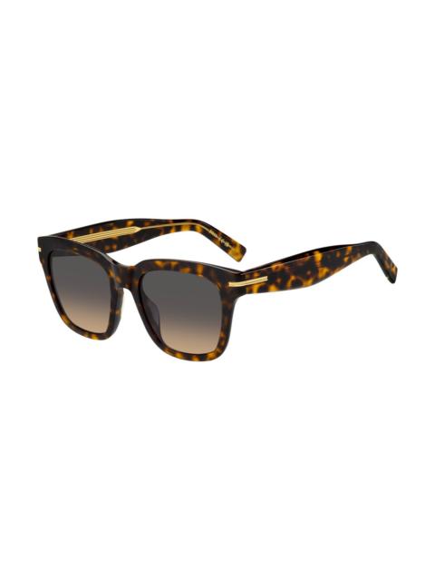 BOSS HAVANA-ACETATE SUNGLASSES WITH GOLD-TONE DETAILS