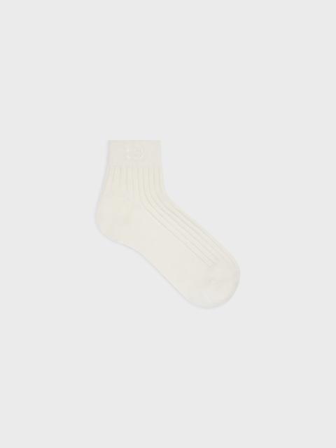 CELINE triomphe socks in ribbed silk