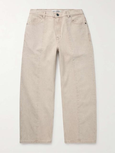 Fatigue Wide-Leg Twill-Panelled Jeans