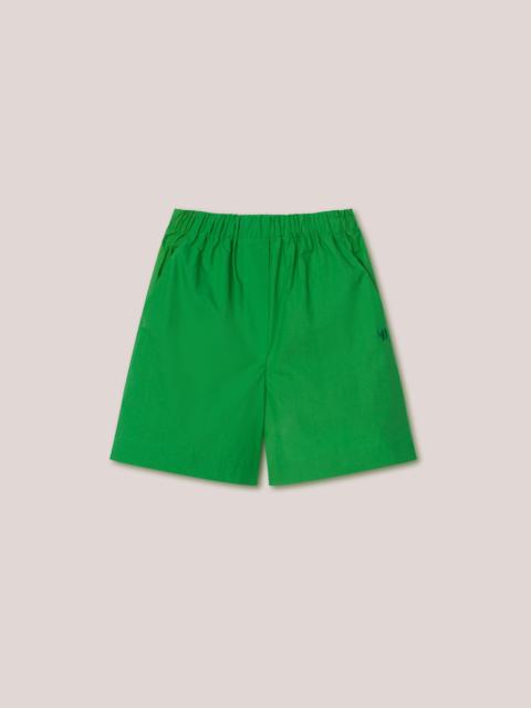 MEGAN - Light poplin shorts - Green