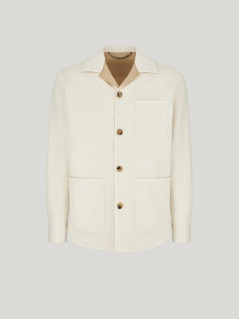 Canali SHIRT JACKET IN CREAM DOUBLE WOOL