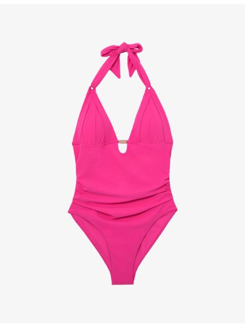 REISS Nadine Pleat-Detail Swimsuit