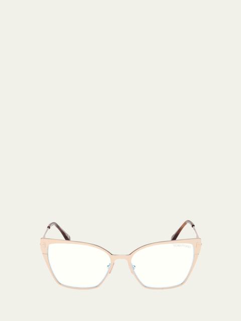 TOM FORD Butterfly Blue Block Optical Frames