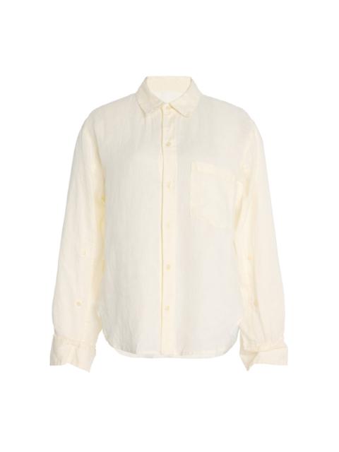 Citizens of Humanity Kayla Shrunken Linen Shirt ivory