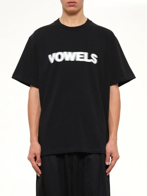 vowels Blur T-Shirt in Black