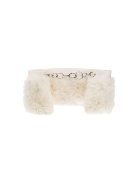 Jil Sander fur chain scarf