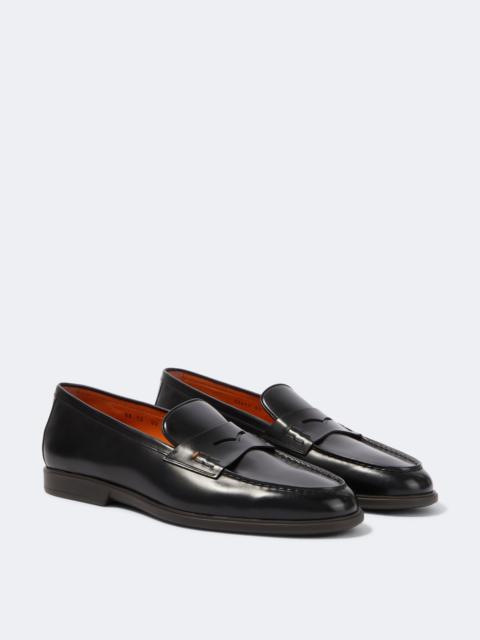 Santoni Milo leather penny loafers
