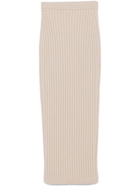 Max Mara Seta ribbed-knit midi skirt