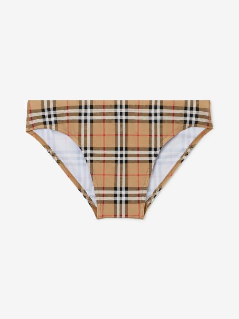 Burberry Check Drawcord Swim Briefs