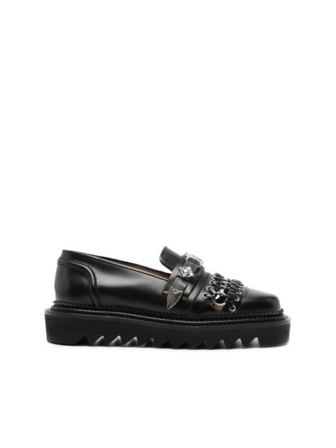 TOGA PULLA ring-detail leather loafers