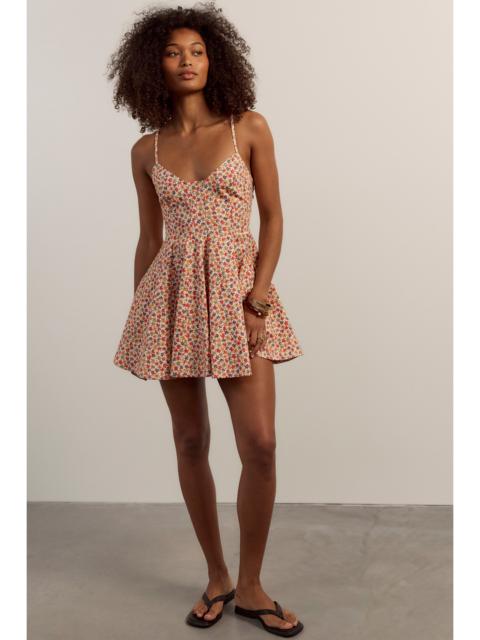 FREE PEOPLE Tan Lines Printed Mini Dress