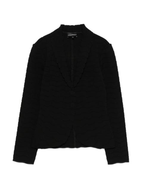 EMPORIO ARMANI button-up textured jacket
