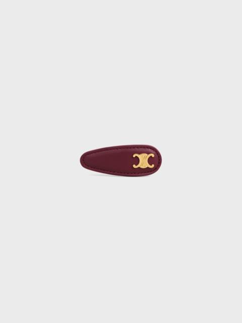 CELINE Celine Snap Hair Clip in Calfskin, Brass with Gold Finish and Steel