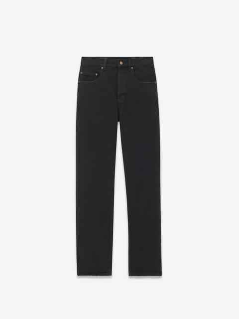 SAINT LAURENT long extreme baggy jeans in carbon black denim