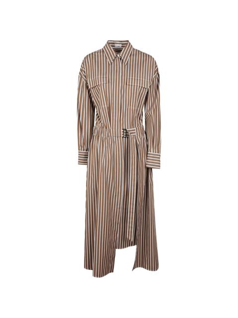 Brunello Cucinelli striped midi shirt dress