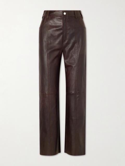 STOULS Benny Leather Straight-leg Pants