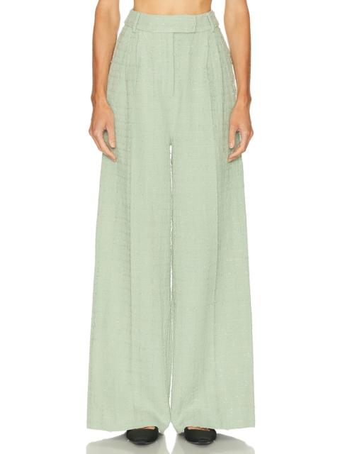 LEO LIN Elisha Tweed Wide Leg Pant