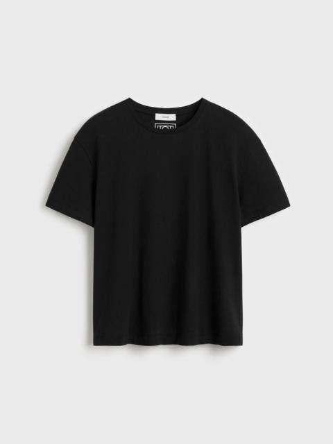 TOTEME Classic embroidered tee black