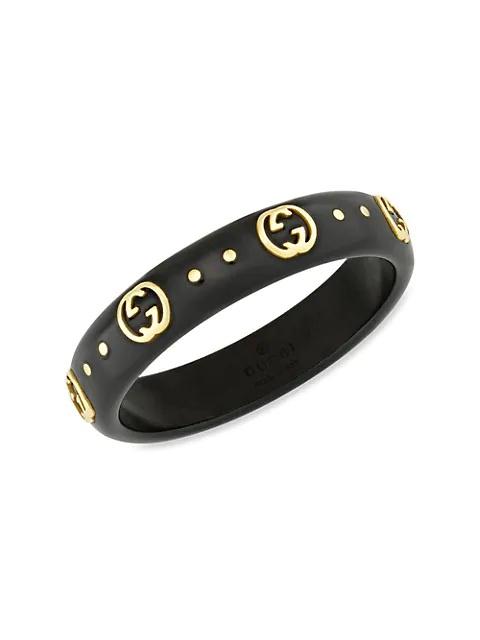 GUCCI 아이콘 18 카라트 골드, 지르코니아 및 크리스탈 링