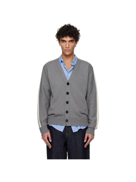 Jil Sander Gray Cashmere Cardigan