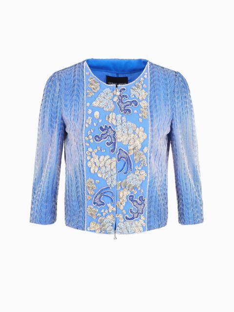 GIORGIO ARMANI Embroidered tulle short jacket