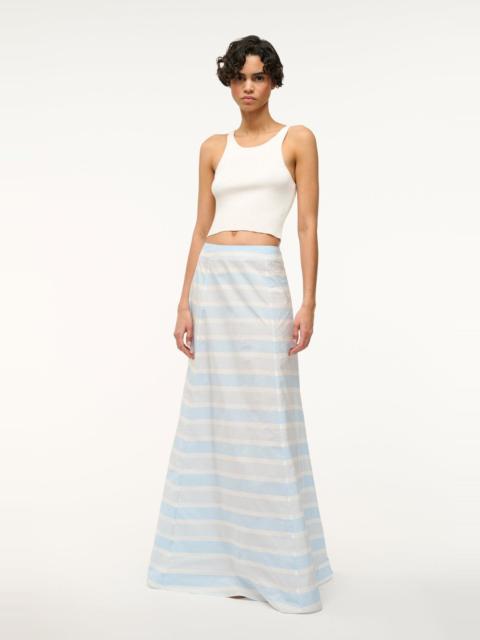 STAUD VINCENZO SKIRT ADRIATIC STRIPE