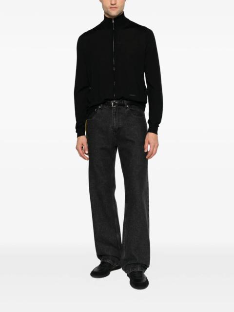 FENDI Fendi Zip-up High-neck Sweater