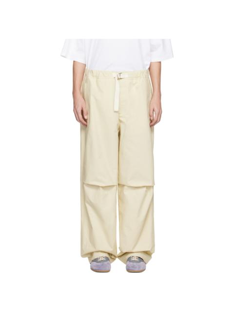 Jil Sander Off-White Cotton Trousers