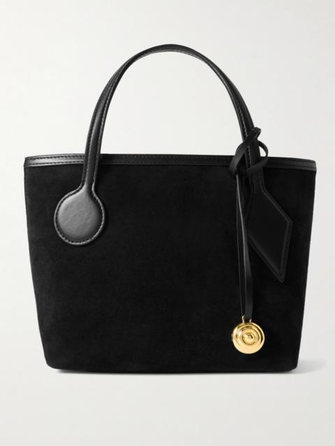Liffner Sprout Micro Embellished Leather-trimmed Suede Tote