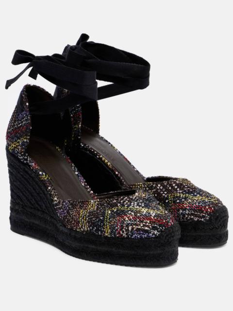 Missoni Eva 80 sequined espadrille wedges