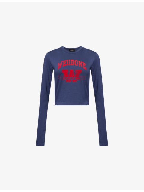 We11done Printed Long-Sleeves Cotton-Jersey T-Shirt