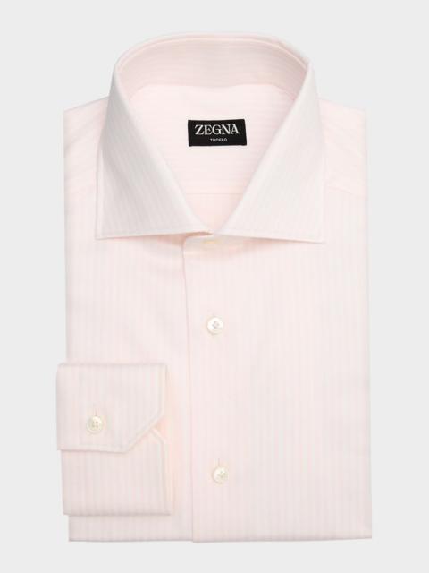 ZEGNA Men's Candy Stripe Trofeo Twill Dress Shirt