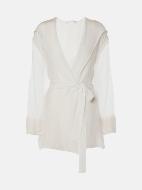 Max Mara hooded 실크 재킷