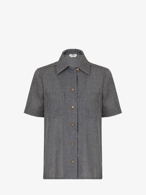 FENDI Gray flannel shirt