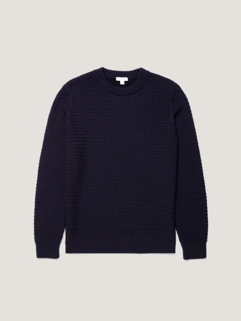 Sunspel Merino Wool Basketweave Jumper