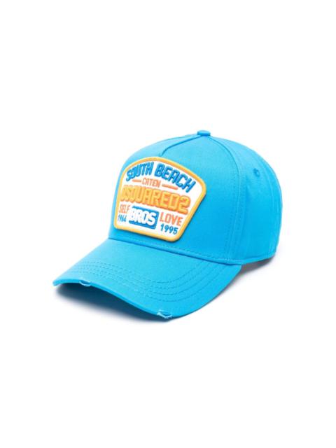 logo-patch cotton baseball cap