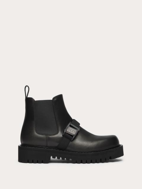 Valentino Calfskin Beatle Boot with VLTN Buckle