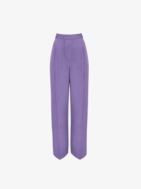 Victoria Beckham Wide Leg Trouser In Violet