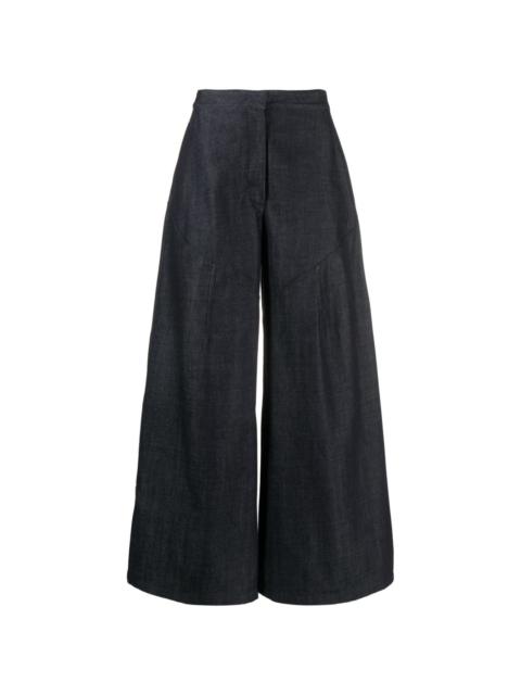 cropped wide-leg trousers