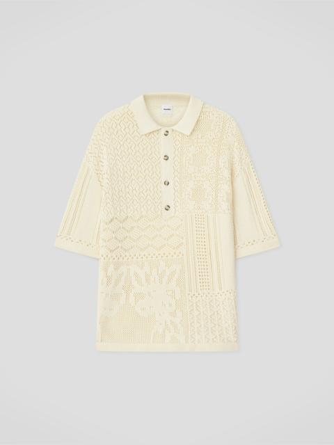 Nanushka Paper Crochet Lace Shirt