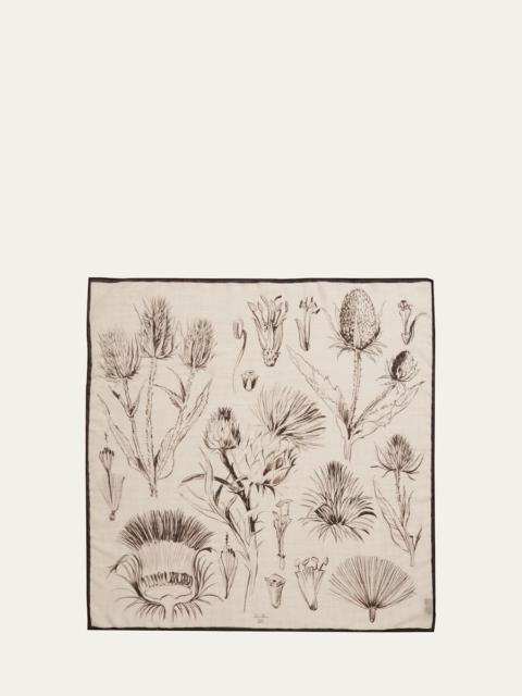 Loro Piana Cardo Melange Cashmere Foulard Scarf