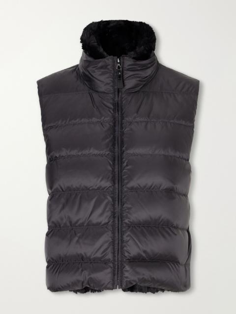 Max Mara Canditi reversible quilted shell and plush down gilet Black