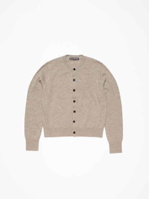 Acne Studios Cadigan yak wool - fitted fit - Greige melange