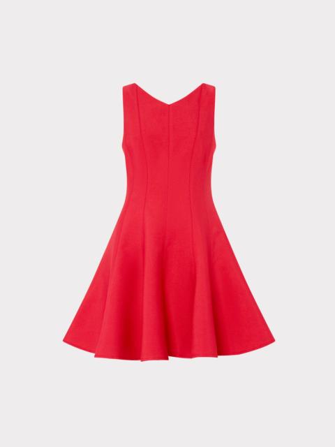 MILLY Sleeveless Stretch Cady Fit And Flare